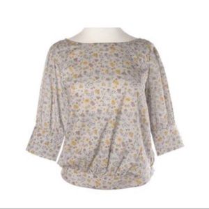 Mata Traders Gray Floral Top